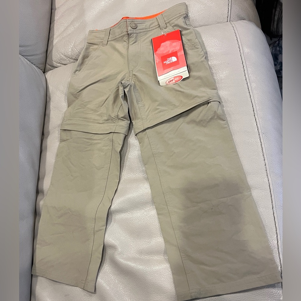 North Face boys camp hiking sun upf 50  EZ Grow convertible pants shorts xs 6
